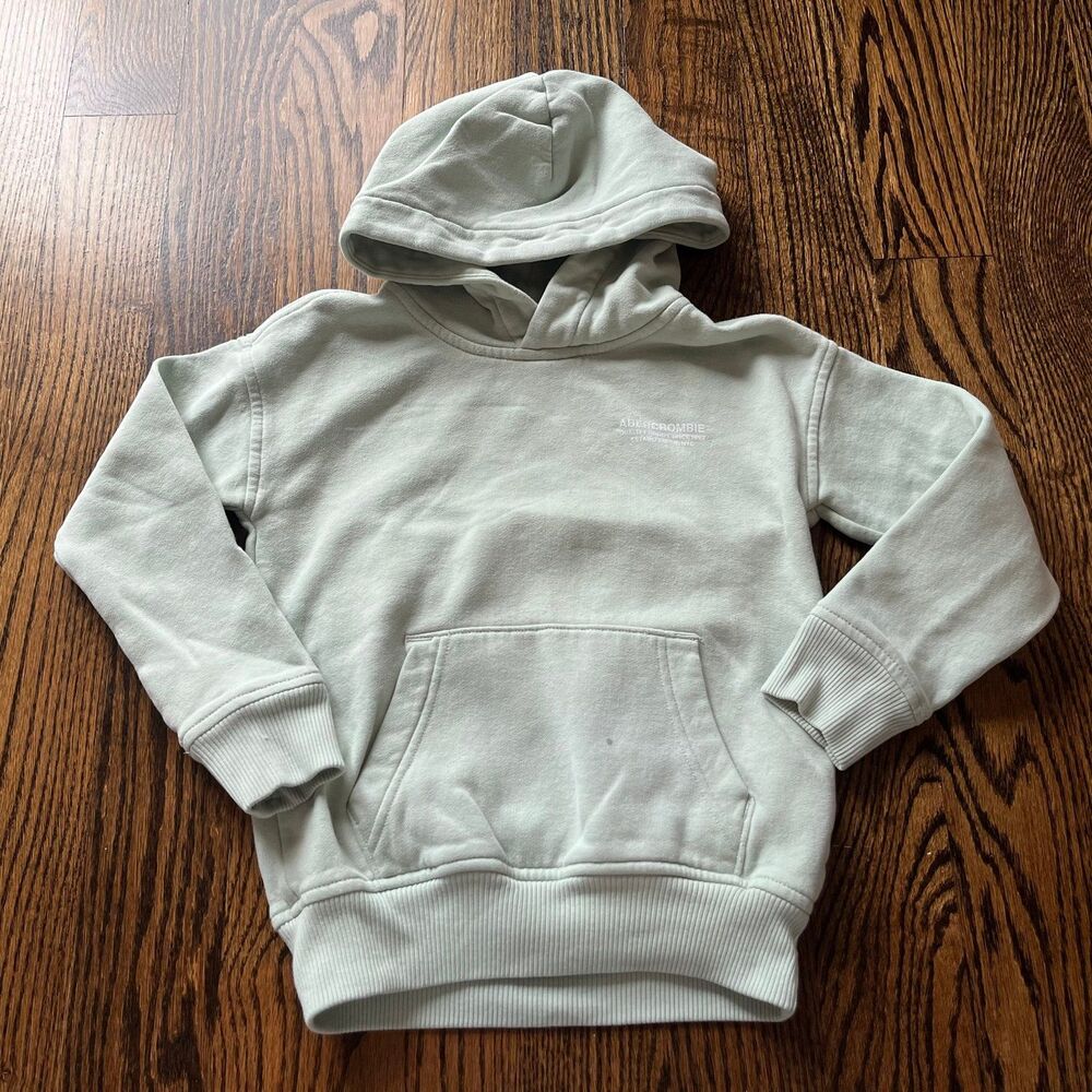 Abercrombie Kids Hoodie Green Pullover Sweatshirt (5-6Y)